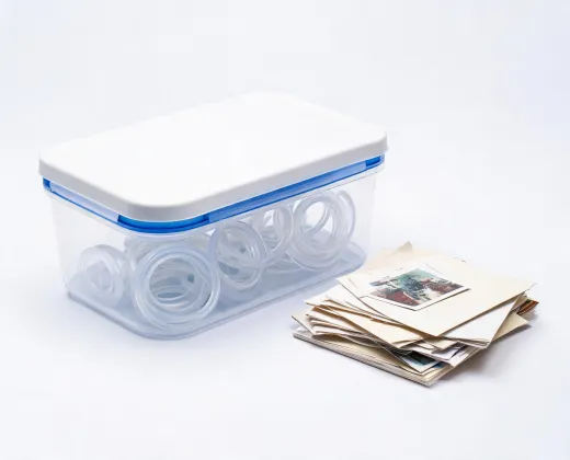 Clear gasket storage box